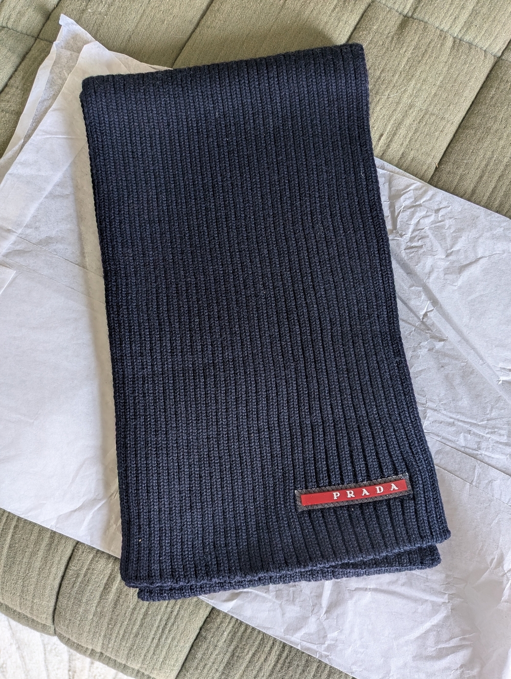 NWT Prada Linea Rosa Wool Men's Scarf